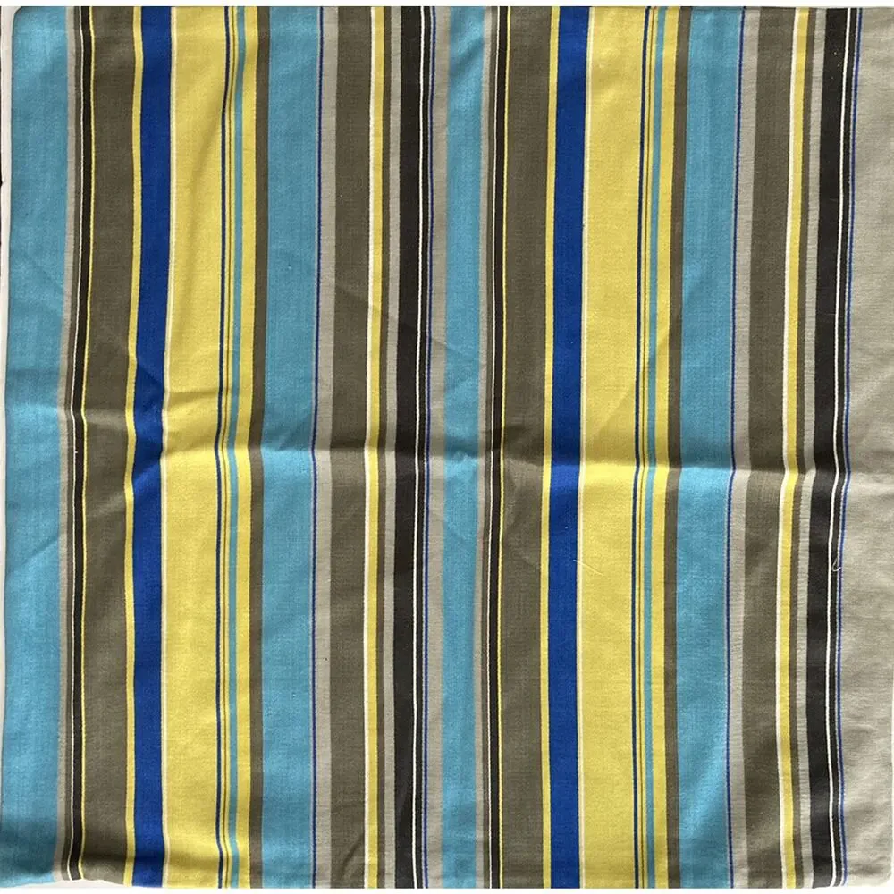 CB2 Crate & Barrel Azure Multi Stripe Pillow Cover • 23 x 23”• Square Cotton